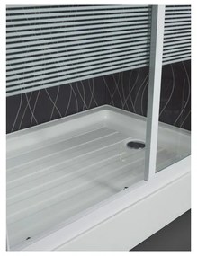 SANITEC A913N Ευθύγραμμη Ακρυλική Ντουζιέρα 120x80cm