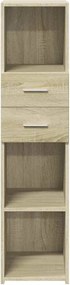 vidaXL Ντουλάπι Sonoma Δρυς 30x42,5x124 εκ. από Επεξεργασμένο Ξύλο