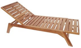 Ξαπλώστρα Melop  teak ξύλο σε φυσική απόχρωση 200x70x35εκ