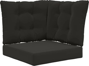 vidaXL Μαξιλάρι Καναπέ Εξωτερικού Χώρου 3 pcs Μαύρο Πολυεστέρας