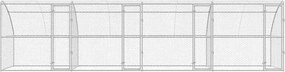 vidaXL Κλουβί Σκύλου 4 pcs Ασημί 8 x 2 x 2 m Γαλβανισμένος χάλυβας