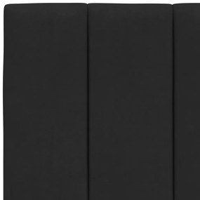vidaXL Κρεβάτι με Στρώμα Μαύρο 180x200 εκ. Βελούδινο