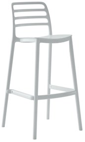 BAR STOOL POLYPROPYLENE SNOD  WHITE 37,2x50x101,5Hcm.