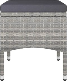 vidaXL Σετ Επίπλων Μπιστρό Κήπου 5 Τεμ. Γκρι Συνθ. Ρατάν/Μασίφ Ακακία