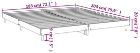 ΠΛΑΙΣΙΟ ΚΡΕΒΑΤΙΟΥ ΜΑΥΡΟ 180 X 200 ΕΚ. ΑΠΟ ΕΠΕΞΕΡΓΑΣΜΕΝΟ ΞΥΛΟ 832014