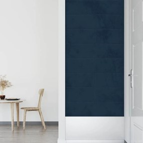 vidaXL Πάνελ Τοίχου 12 τεμ. Μπλε 60 x 30 εκ. 2,16 μ² Βελούδο