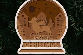 Σετ των 3 Intra απο ξύλο plywood 3mm-4mm πάχος Χριστουγεννιάτικο στολίδι Δίασταση 8x8 cm INTRAFABR-107823953