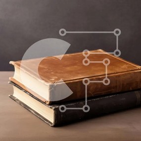 Intra Συλλεκτικό Ξύλινο Παζλ Plywood  4mm - Vintage στοιβαγμένα βιβλία σε ξύλινο τραπέζι Σε Ξύλινο Κουτί - Διαστάσεις: 10x10 cm – 25 κομμάτια