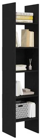 vidaXL Βιβλιοθήκη Μαύρη δρυς 40 x 35 x 180 εκ. Επεξεργασμένο ξύλο