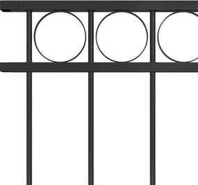 vidaXL Πάνελ Περίφραξης Ατσάλινο Μαύρο 1,7x0,8 μ.