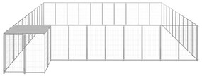 vidaXL Σπιτάκι Σκύλου Ασημί 31,46 μ² Ατσάλινο