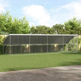 vidaXL Κλουβί Σκύλου 4 pcs Ασημί 8 x 2 x 2 m Γαλβανισμένος χάλυβας