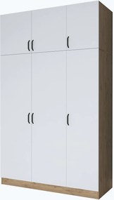 Ντουλάπα Καρυδί / Λευκό BRALO 145x55x239