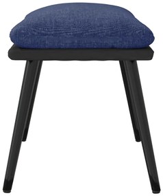 vidaXL Υποπόδιο Μπλε 45x29,5x35 εκ. Ύφασμα & Συνθετικό Δέρμα