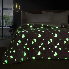 Beauty Home Κουβερτοπάπλωμα μονό φωσφοριζέ Glow Art 6153 160x220 Ροζ