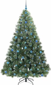 vidaXL Τεχνητό Χριστουγεννιάτικο Δέντρο Πράσινο 210 cm ΠΕ και PVC