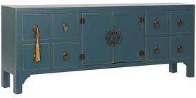 Τηλεόραση DKD Home Decor Έλατο Σκούρο μπλε Ξύλο MDF 130 x 24 x 51 cm