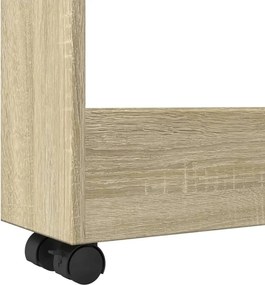 vidaXL Τρόλεϊ Αποθήκευσης Στενό 3 Επιπέδων Sonoma Δρυς Επεξ. Ξύλο