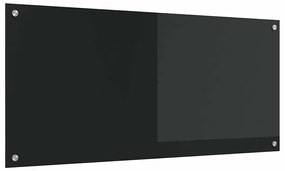 vidaXL Πίσω Πάνελ Κουζίνας Μαύρο 110 x 50 x 0.6 εκ. σκληρυμένο γυαλί