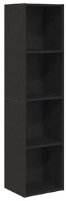 vidaXL Βιβλιοθήκη Μαύρη δρυς 143 x 30 x 36 εκ. Επεξεργασμένο ξύλο