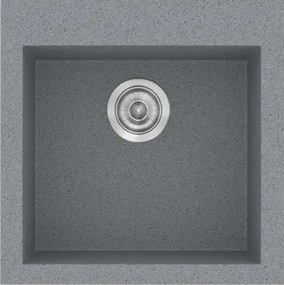 Sanitec Classic 339 (50×50) - Γρανιτένιος νεροχύτης - Metallic SILVER