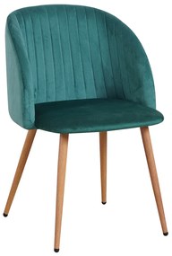 Καρέκλα ArteLibre KINGFISHER Πράσινο Ύφασμα/Μέταλλο 54x55x83cm