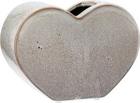 Βάζο 'Heart' Κεραμικό Μπεζ 8.5x20x14cm