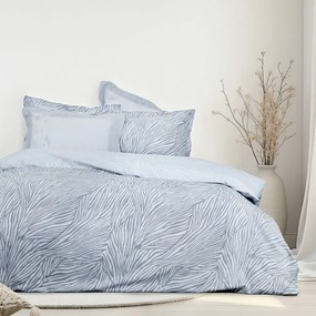 Σεντόνια Υπέρδιπλα (Σετ) Nima Mocca Γαλάζιο Χωρίς Λάστιχο 240x260