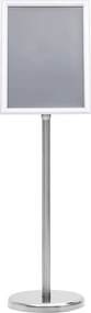 vidaXL Σταντ για Αφίσες Α4 Επιδαπέδιο Ασημί από Κράμα Αλουμινίου
