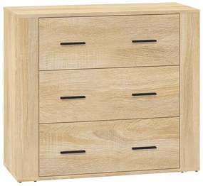 vidaXL Ντουλάπι 3 τεμ. Sonoma Δρυς από Επεξεργασμένο Ξύλο