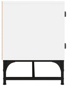 vidaXL Έπιπλο Τηλεόρασης Λευκό 102x37x50 εκ. με Γυάλινες Πόρτες