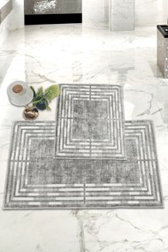 Stewehome Σετ 2 τεμαχίων χαλιών μπάνιου με αντιολισθητική βάση 60x100x12 cm