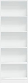 vidaXL Βιβλιοθήκη Λευκή 60x24x176 εκ. από Τεχνητό Ξύλο