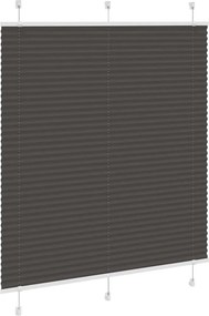 vidaXL Πλισέ περσίδα Μαύρο 120x100 cm Πλάτος υφάσματος 119,4 cm