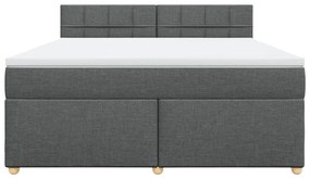 ΚΡΕΒΑΤΙ BOXSPRING ΜΕ ΣΤΡΩΜΑ ΣΚΟΥΡΟ ΓΚΡΙ 180X200 ΕΚ ΥΦΑΣΜΑΤΙΝ 3286760