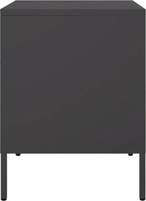 vidaXL Κομοδίνα 2 τεμ. Μαύρα 36x39x50,5 εκ. Χάλυβα