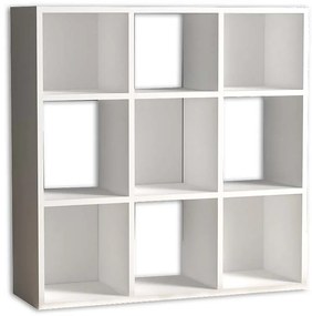 Βιβλιοθήκη Cube Megapap από μελαμίνη χρώμα λευκό 90x30x90εκ.-GP022-0035,1