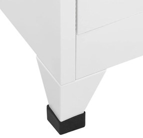 VidaXL Φοριαμός Λευκός 90 x 40 x 180 εκ. Ατσάλινος
