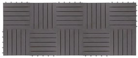 vidaXL Πλακάκια Deck 10 τεμ. Γκρι Πατίνα 30x30 εκ. Μασίφ Ξύλο Ακακίας