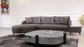 Γωνιακός Καναπές Κρεβάτι Ανθρακί MILANO 200x290x88