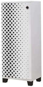 Παπουτσοθήκη Filinta 869VEL6506 50x38x127cm White-Black Πλαστικό,Μοριοσανίδα