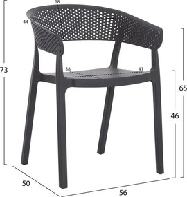 ΠΟΛΥΘΡΟΝΑ ΠΟΛΥΠΡΟΠΥΛΕΝΙΟΥ PERFOE HM5941.10 ΓΚΡΙ 56x50x73Υεκ.