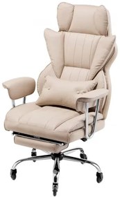 VEVOR Executive Office Chair High Back Chair Footrest &amp; Removable Armrests Brown