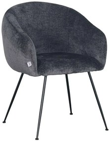 Πολυθρόνα 617-124-104 1280 62x60x79cm Grey-Black Μέταλλο,Ύφασμα