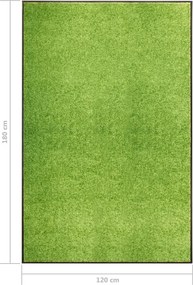 vidaXL Πατάκι Εισόδου Πλενόμενο Πράσινο 120 x 180 εκ.