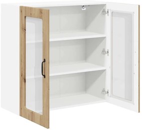 vidaXL Ραφιέρα τοίχου LUCCA Artisan Δρυς 80 x 31 x 80 εκ.