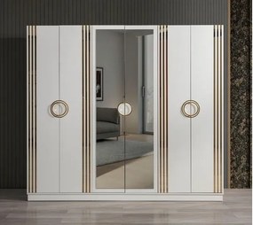 Stewehome Σετ κρεβατοκάμαρας λευκό &amp;amp; γκρι 160x200 cm