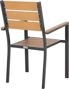 ΠΟΛΥΘΡΟΝΑ ΑΛΟΥΜΙΝΙΟΥ SAGA HM5981.03 ΑΝΘΡΑΚΙ-POLYWOOD ΣΕ ΦΥΣΙΚΟ 55x55x86Υεκ.