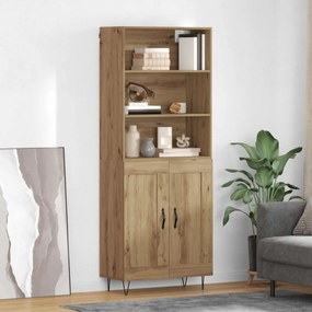 vidaXL Highboard Artisan Oak 69,5 x 34 x 180 εκ. Επεξεργασμένο ξύλο