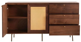 ΜΠΟΥΦΕΣ MEEN HM9735 MDF ΜΕ ΦΥΣΙΚΟ ΚΑΠΛΑΜΑ ΚΑΡΥΔΙΑΣ-ΧΡΥΣΑ ΜΕΤΑΛΛΙΚΑ ΠΟΔΙΑ 150x40x80Υεκ